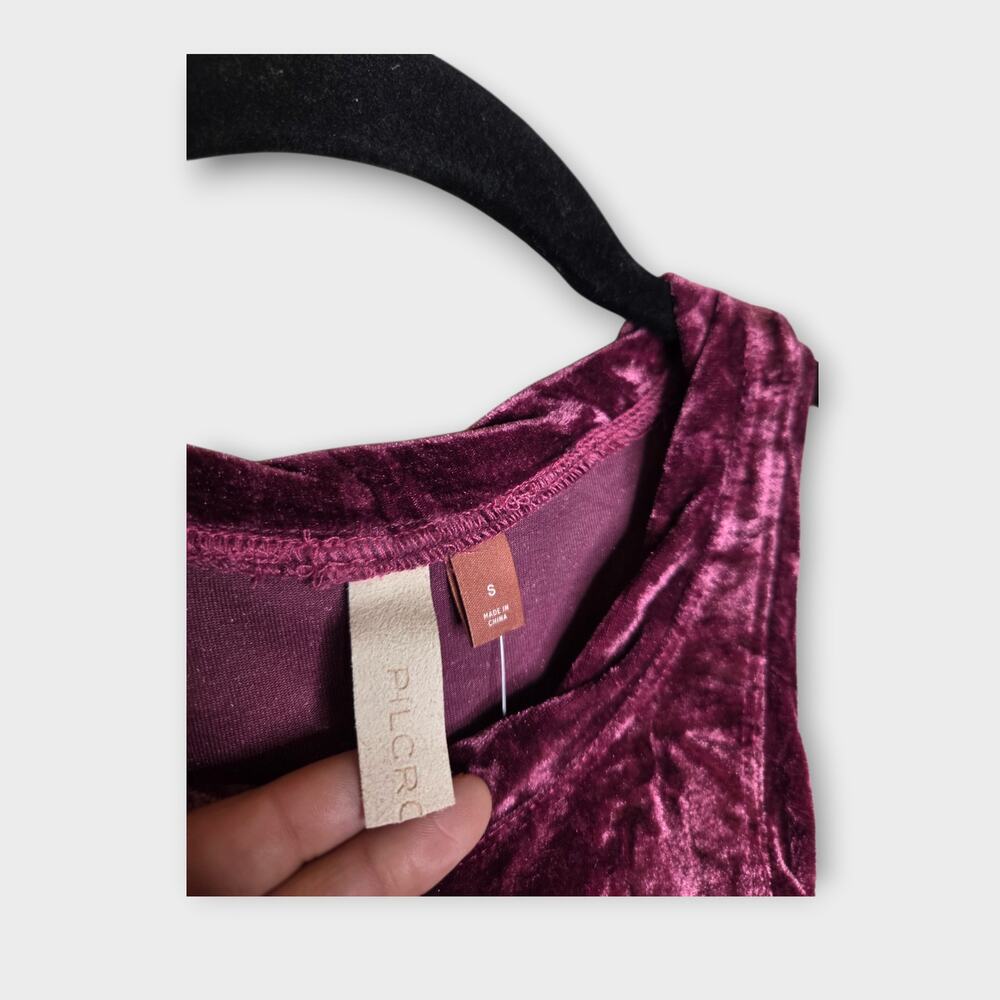 NEW Pilcro Raspberry Velvet Racerback Tank Anthropologie Women's Small - Picture 4 of 9
